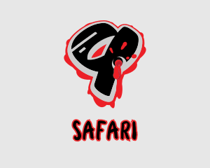 Funky - Splatter Graffiti Number 9 logo design