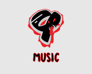 Hiphop - Splatter Graffiti Number 9 logo design