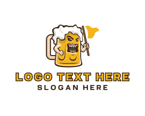 Bourbon - Beer Mug Pub logo design