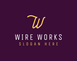 Wire - Cursive Script Company logo design