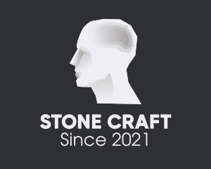 Human Stone Sculpture logo design