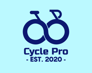 Biking - Blue Infinity Bike logo design