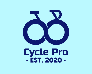 Cycling - Blue Infinity Bike logo design