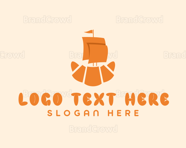 Ship Croissant Bread Logo