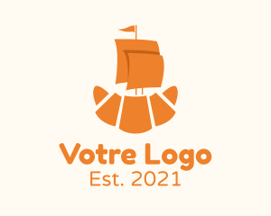 Croissant - Croissant Sailing Ship logo design