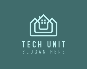 Unit - House Structure Unit logo design