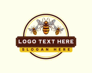 Apiary - Bee Farm Bumblebee logo design