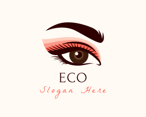 Contact Lens - Feminine Eye Makeup logo design