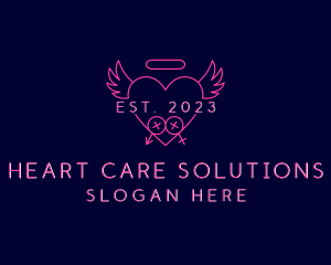 Angel Heart Wings logo design