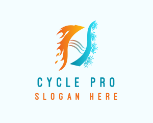 Heating Cooling Cycle logo design