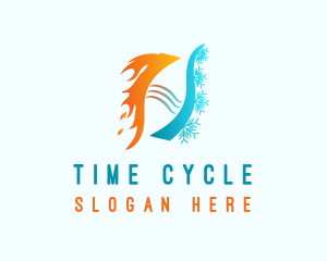 Heating Cooling Cycle logo design