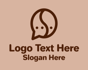 Talking - Coffee Chat App logo design