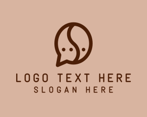 Brown - Coffee Chat App logo design