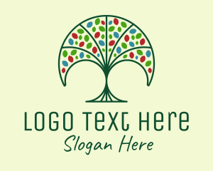 Eco Park - Nature Fan Tree logo design