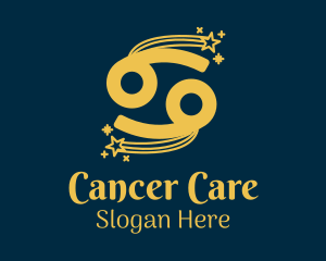 Cancer - Gold Cancer Zodiac logo design