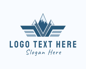 Exploration - Himalayas Mountain Range Wings logo design