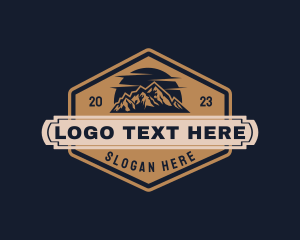 Outdoor - Rustic Mountain Hiking logo design