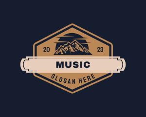 Sunset - Rustic Mountain Hiking logo design