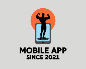 Bodybuilder Mobile App  logo design