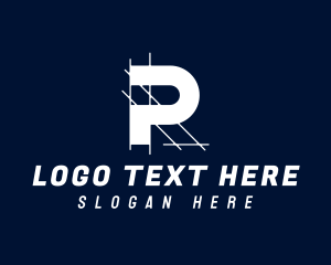 Letter R - Industrial Architecture Letter R logo design