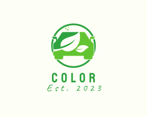 Car Wash - Eco Friendly Leaf Car logo design