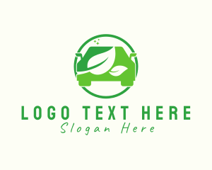 Eco Friendly Leaf Car  Logo