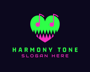 Tone - Heart Music Streaming logo design