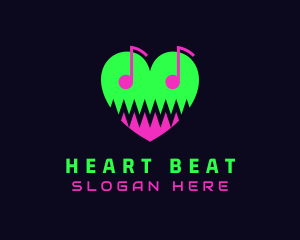 Heart Music Streaming logo design