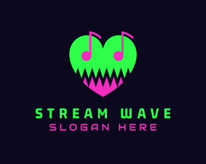 Streaming - Heart Music Streaming logo design