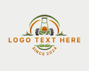 Lawn - Grass Mowing Gardening logo design