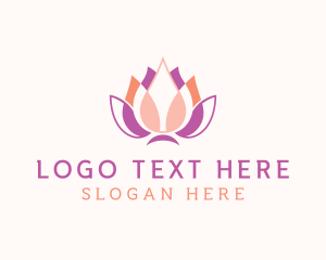 Yoga Flower - Lotus Flower Spa logo design