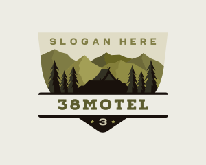 Mountain Camping Forest logo design