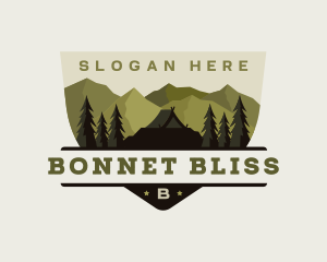 Mountain Camping Forest logo design