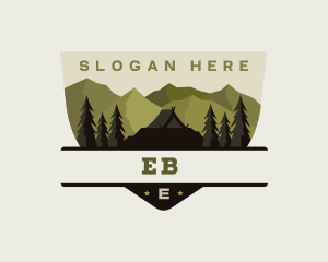 Tourism - Mountain Camping Forest logo design