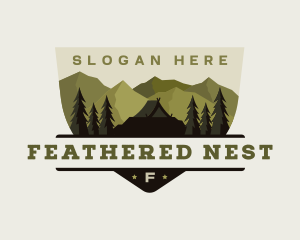 Mountain Camping Forest logo design