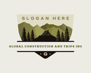 Trip - Mountain Camping Forest logo design