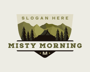 Mountain Camping Forest logo design