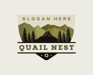 Mountain Camping Forest logo design