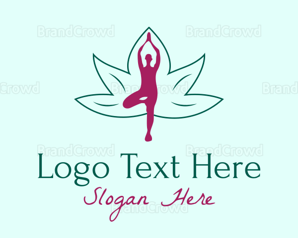 Flower Yoga Pose Logo