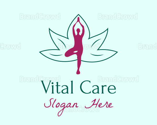 Flower Yoga Pose Logo