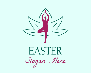 Flower Yoga Pose  Logo