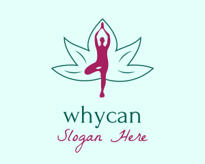Fit - Flower Yoga Pose logo design
