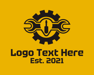 Black - Industrial Wrench Tool logo design