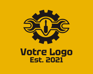 Industrial Wrench Tool  logo design