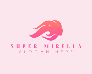 Pink Beauty Woman Logo