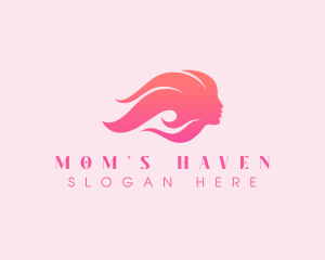 Pink Beauty Woman logo design