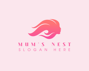 Pink Beauty Woman logo design