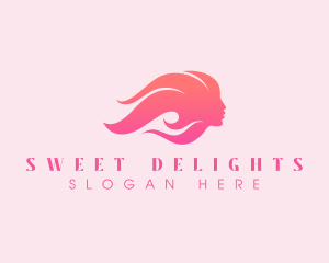 Pink Beauty Woman logo design