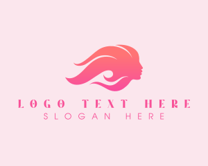 Pink Beauty Woman Logo