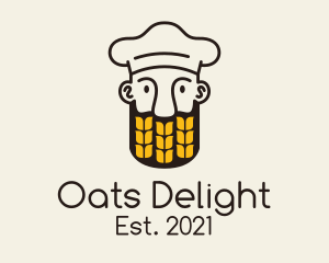 Oats - Wheat Beard Baker logo design